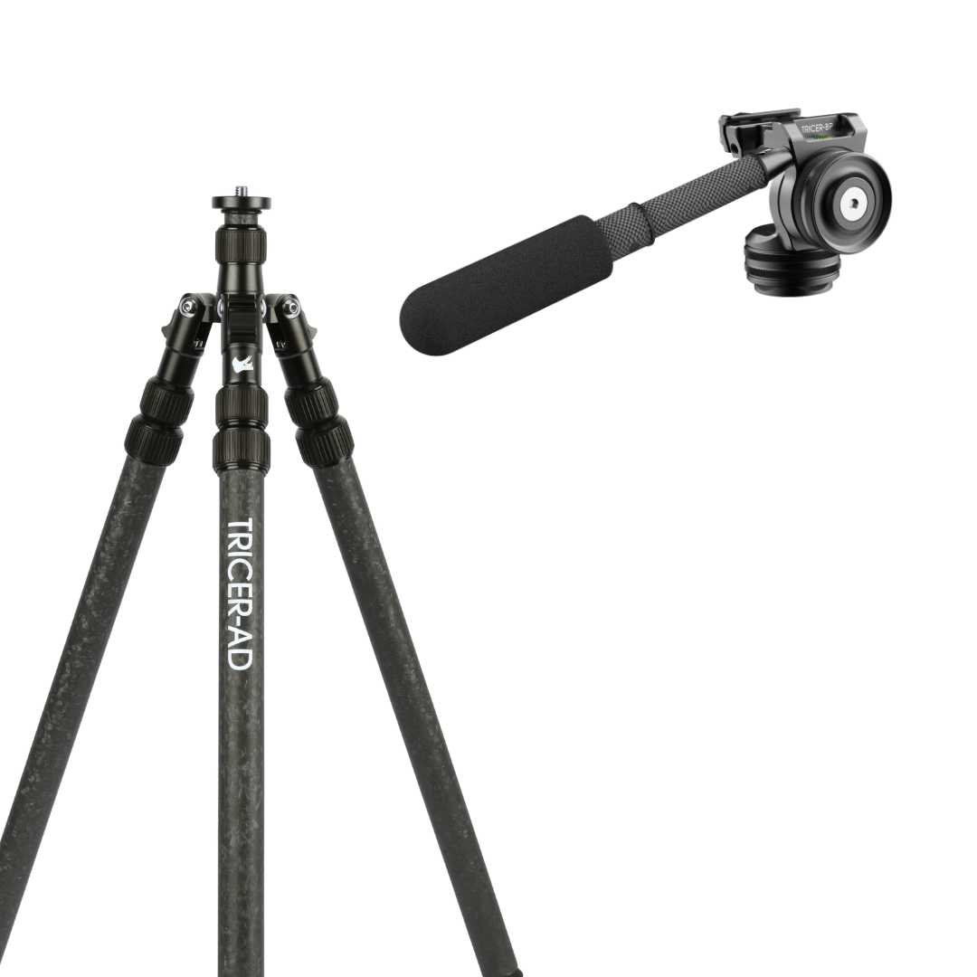 Backcountry Spotting Scope Tripod + Pan Head (Sitting/Standing)
