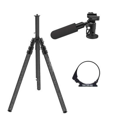 Backcountry Glassing Tripod + Pan Head + Bino Adapter Kit (Sitting/Standing)